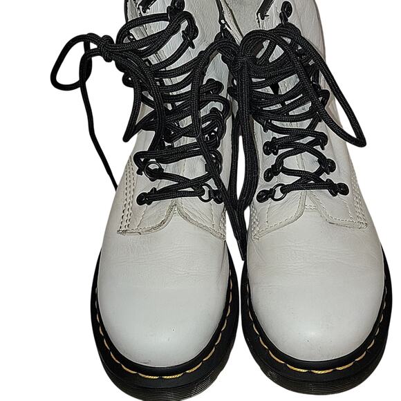 Dr. Martens 1460 Laced Virginia Leather Lace Up Boots, 8 - Picture 2 of 10
